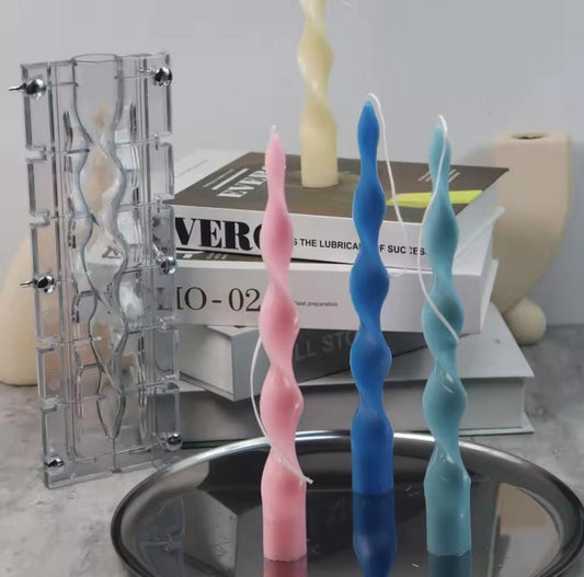 Lyba moulds Long Spiral Taper Polycarbonate Candle Mould - Bakeware India