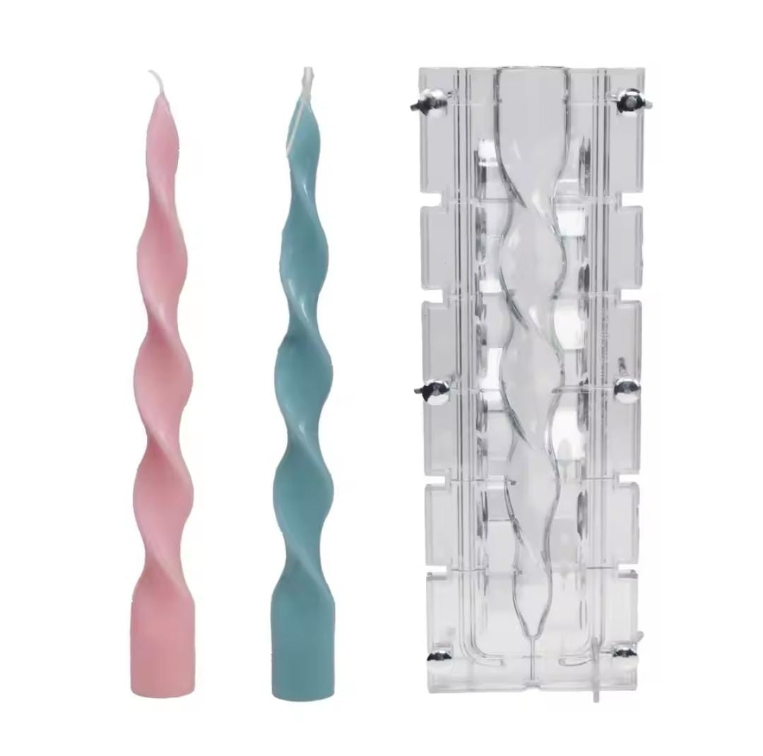 Lyba moulds Long Spiral Taper Polycarbonate Candle Mould - Bakeware India