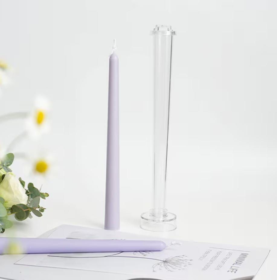 Lyba Moulds Long Tapered Sleek Pillar Polycarbonate Candle Mould - Bakeware India