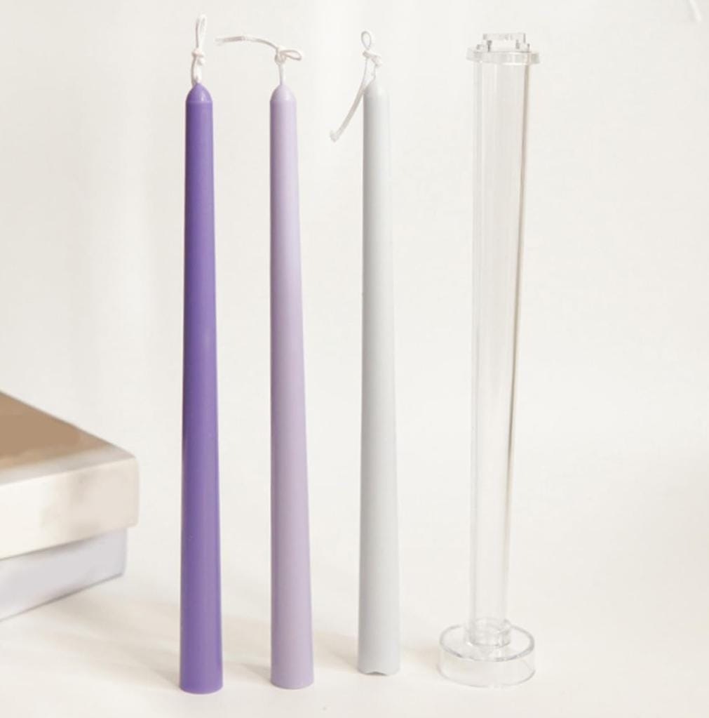 Lyba Moulds Long Tapered Sleek Pillar Polycarbonate Candle Mould - Bakeware India