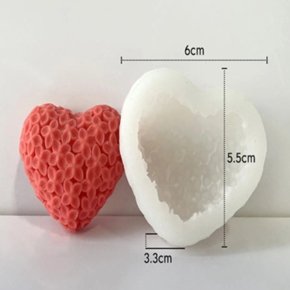 Lyba moulds Love Flower Valentine Heart Shaped Candle Cake Silicone Mould (Select Size) - Bakeware India