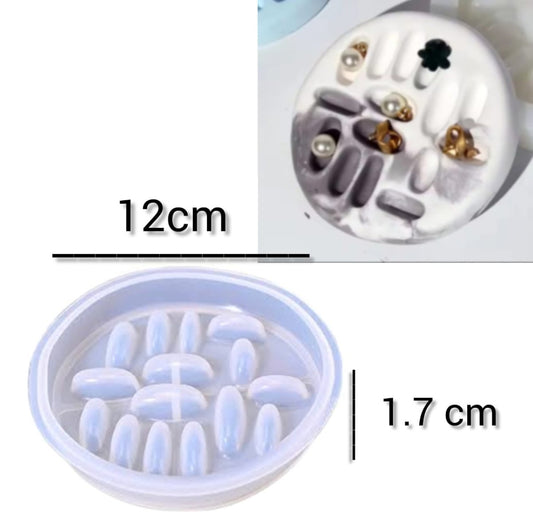 Lyba Moulds Mini Round Ring Holder Tray Epoxy Resin Candle Silicone Mould - Bakeware India