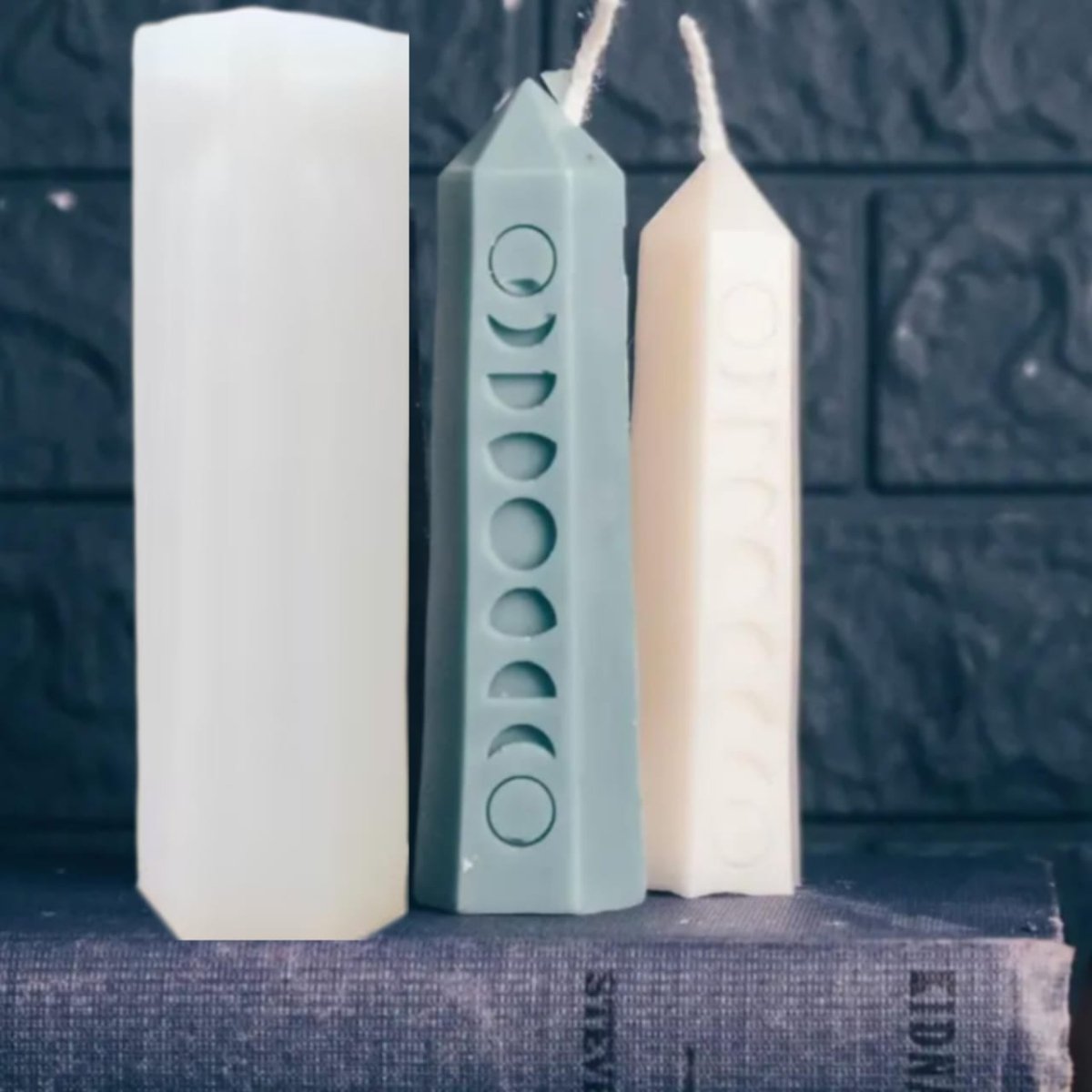 Lyba Moulds Moon Phases Pyramid Candle Pillar Silicone Mould - Bakeware India