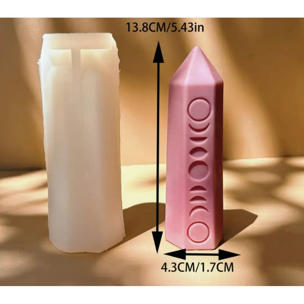 Lyba Moulds Moon Phases Pyramid Candle Pillar Silicone Mould - Bakeware India