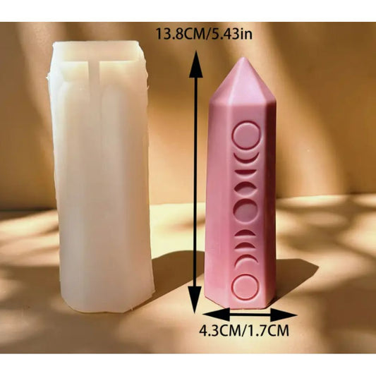 Lyba Moulds Moon Phases Pyramid Candle Pillar Silicone Mould - Bakeware India