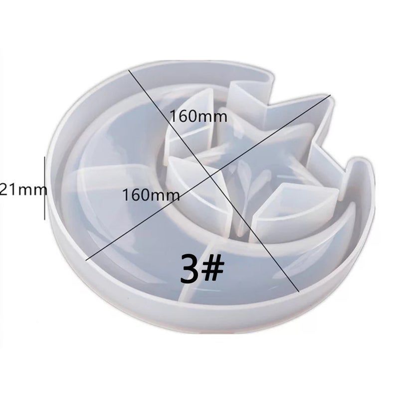 Lyba Moulds Moon Star Tray Concrete Resin Epoxy Silicone Mould - Bakeware India