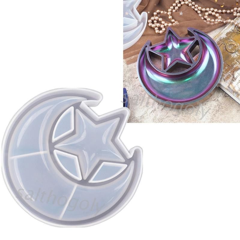 Lyba Moulds Moon Star Tray Concrete Resin Epoxy Silicone Mould - Bakeware India