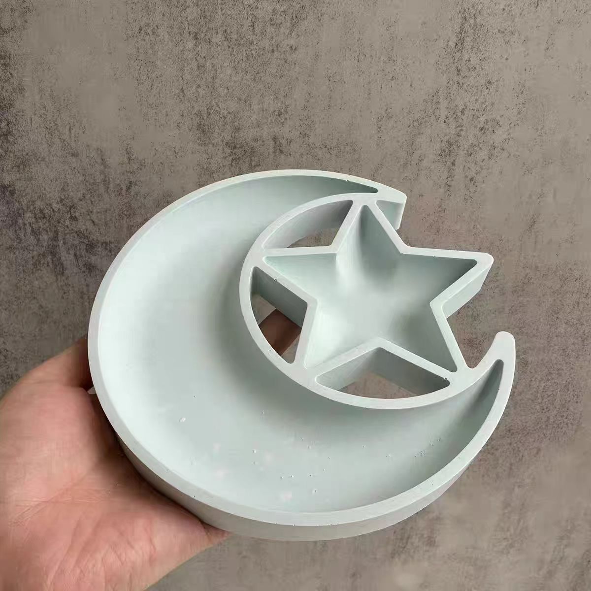 Lyba Moulds Moon Star Tray Concrete Resin Epoxy Silicone Mould - Bakeware India