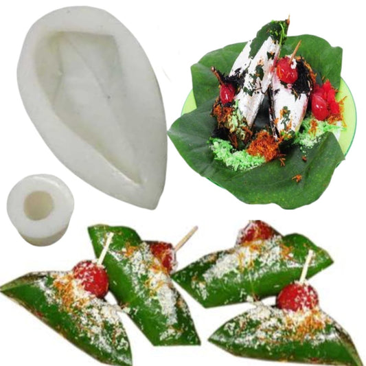 Lyba Moulds Paan With Cherry Candle Silicone Fondant Mould - Bakeware India