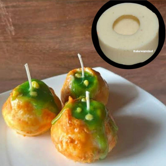 Lyba Moulds Pani Puri Candle Silicone Fondant Mould - Bakeware India