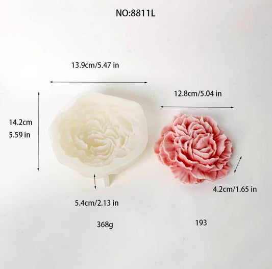 Lyba moulds Peony Flower Candle Silicone Mould - Bakeware India