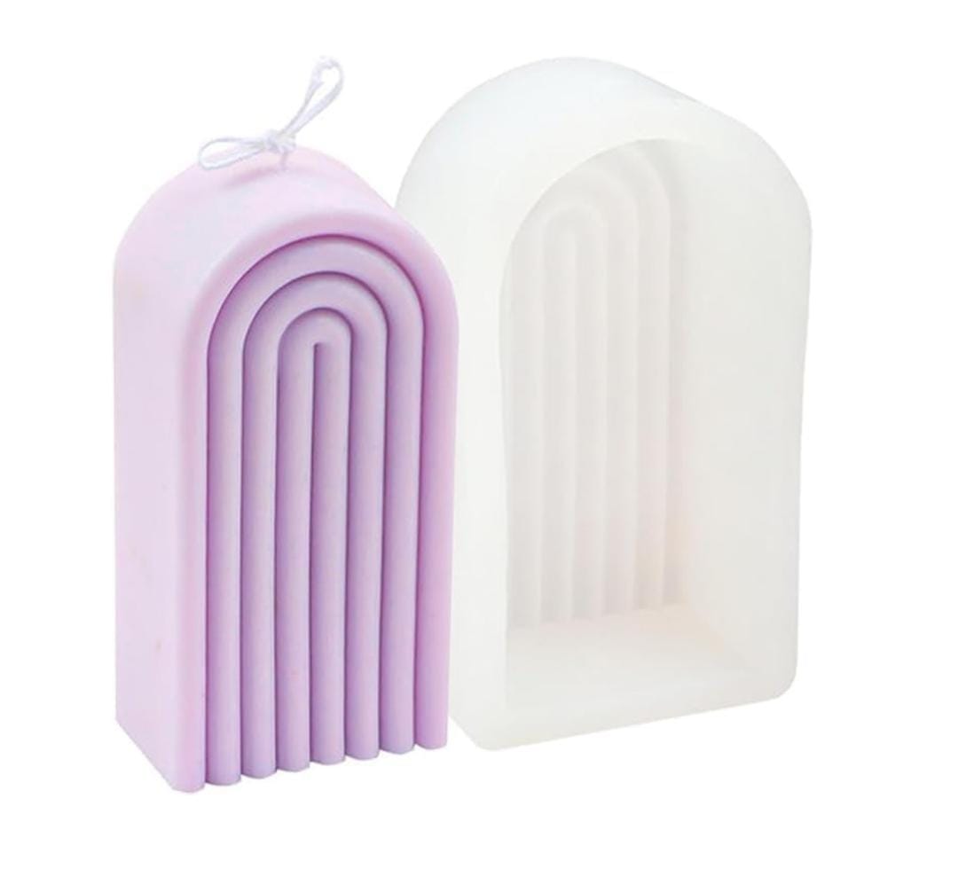 Lyba moulds Rainbow Arch Striped U - Shaped Abstract Candle Resin Silicone Moulds for Soap - Bakeware India