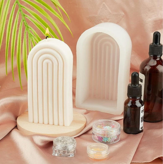 Lyba moulds Rainbow Arch Striped U - Shaped Abstract Candle Resin Silicone Moulds for Soap - Bakeware India