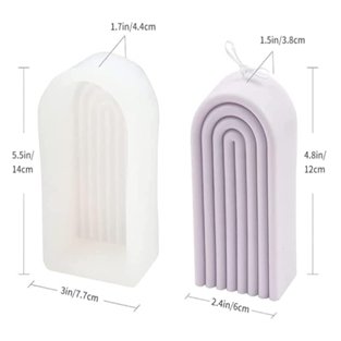 Lyba moulds Rainbow Arch Striped U-Shaped Abstract Candle Resin Silicone Moulds for Soap - Bakeware India