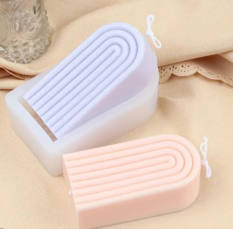 Lyba moulds Rainbow Arch Striped U - Shaped Abstract Candle Resin Silicone Moulds for Soap - Bakeware India