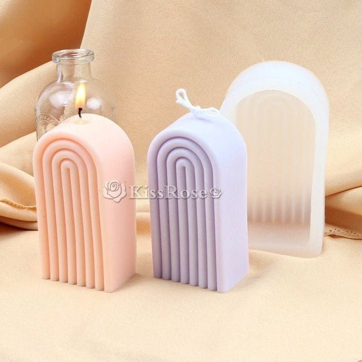 Lyba moulds Rainbow Arch Striped U - Shaped Abstract Candle Resin Silicone Moulds for Soap - Bakeware India