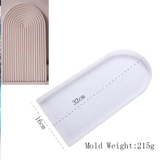 Lyba Moulds Rainbow Nordic Tray Arch Resin Silicone Mould - Bakeware India