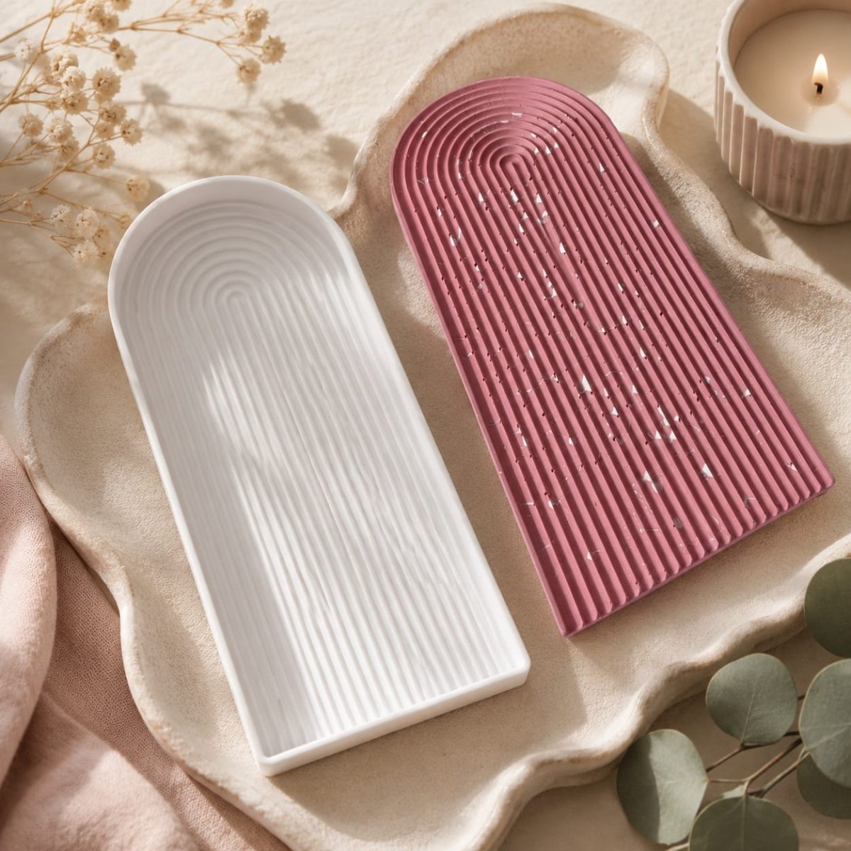 Lyba Moulds Rainbow Nordic Tray Arch Resin Silicone Mould,Large - Bakeware India
