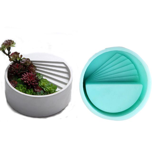 Lyba moulds Round Planter Stairs Silicone Mould - Bakeware India