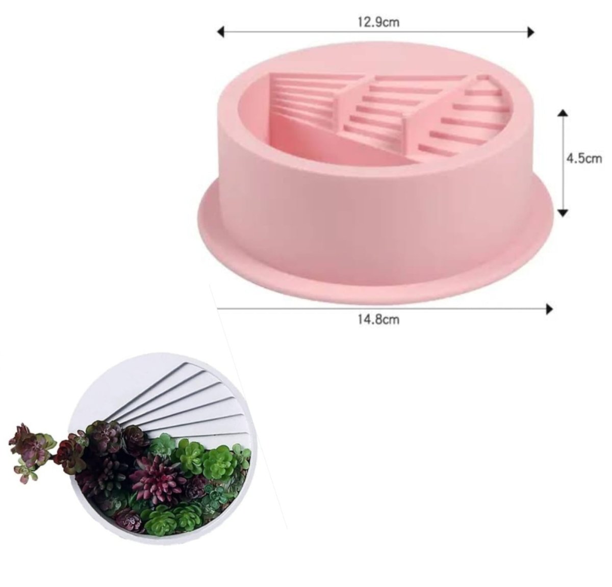 Lyba moulds Round Planter Stairs Silicone Mould - Bakeware India