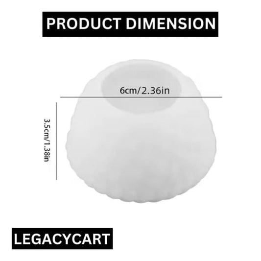 Lyba Moulds Round Woven Basket Jar Pot Candle Silicone Mould - Bakeware India