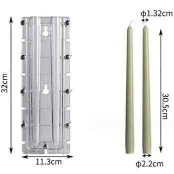 Lyba Moulds Rounded Taper Duo Polycarbonate Candle Mould, 2 in 1 - Bakeware India