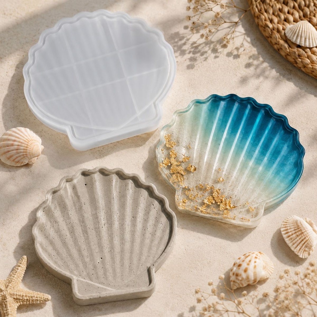 Lyba Moulds Shell Tray Dish Resin Silicone Mould - Bakeware India