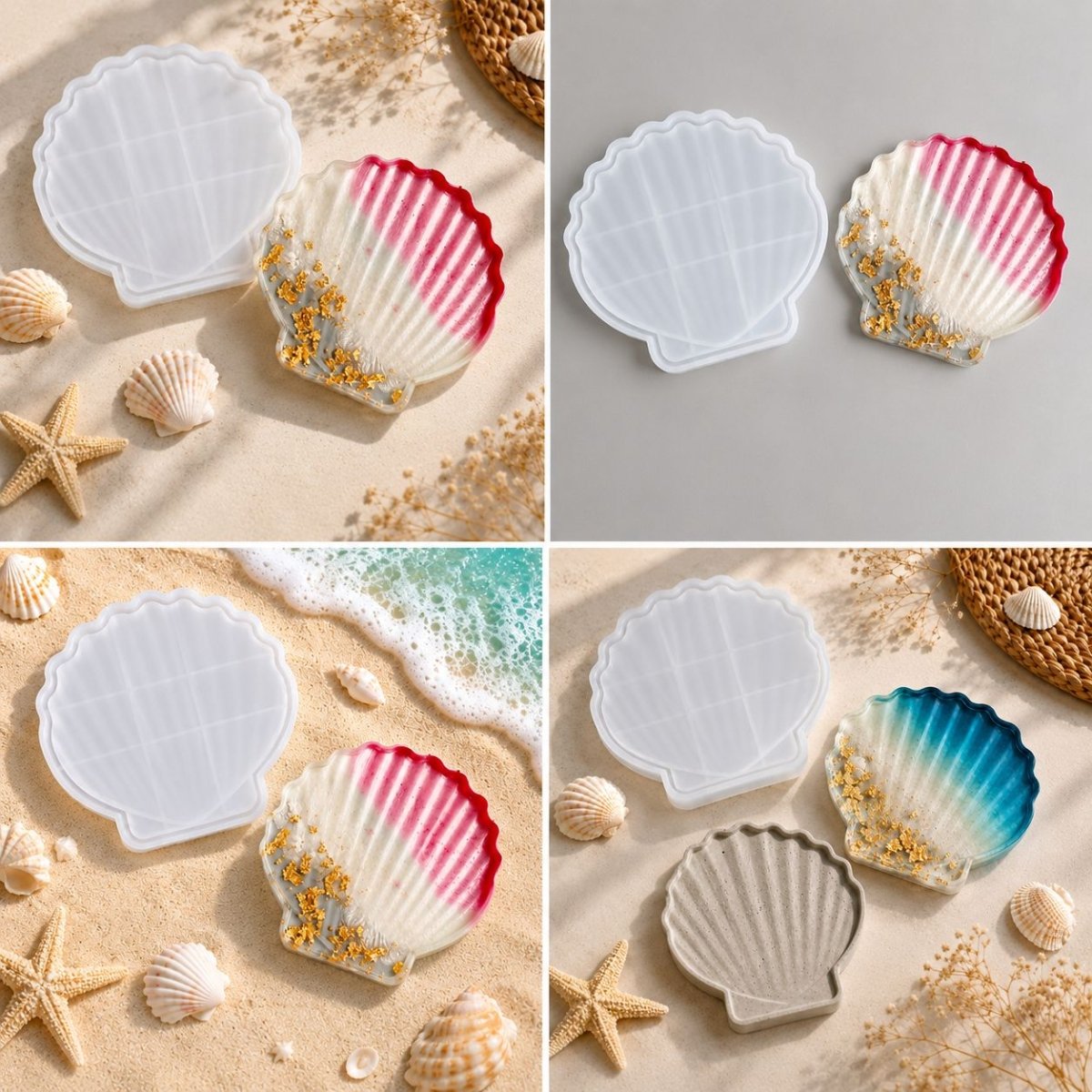 Lyba Moulds Shell Tray Dish Resin Silicone Mould - Bakeware India