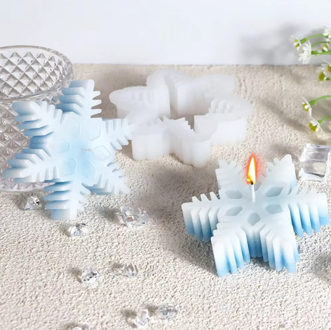 Lyba Moulds Snowflake Candle Silicone Mould - Bakeware India