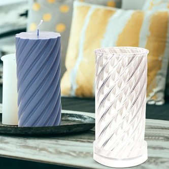 Lyba moulds Spiral Pillar Polycarbonate Candle Mould (Select size) - Bakeware India