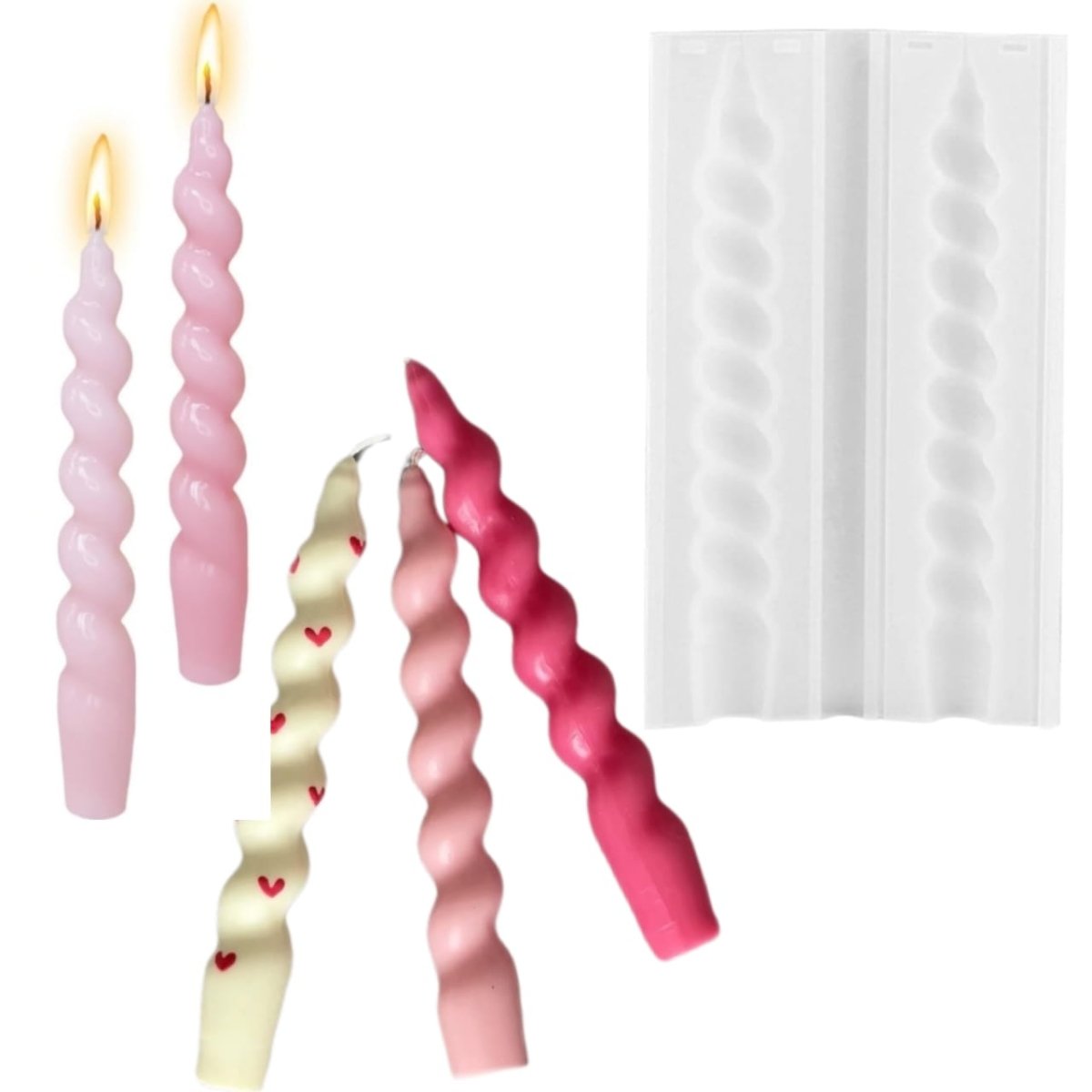 Lyba moulds Spiral Taper Silicone Candle Mould - Bakeware India