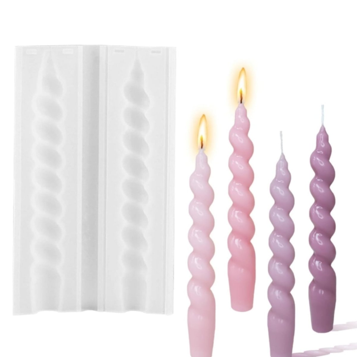 Lyba moulds Spiral Taper Silicone Candle Mould - Bakeware India