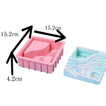 Lyba moulds Square Planter Stairs Concrete Silicone Mould - Bakeware India