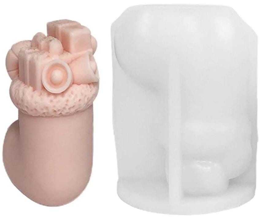 Lyba Moulds Stocking Christmas Candle Silicone Mould - Bakeware India