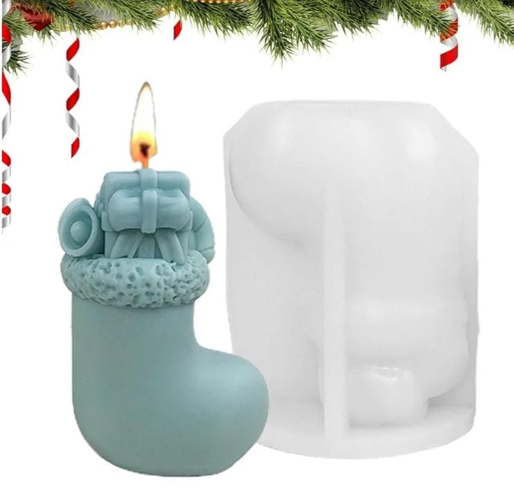 Lyba Moulds Stocking Christmas Candle Silicone Mould - Bakeware India