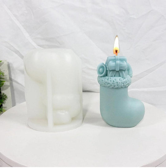 Lyba Moulds Stocking Christmas Candle Silicone Mould - Bakeware India