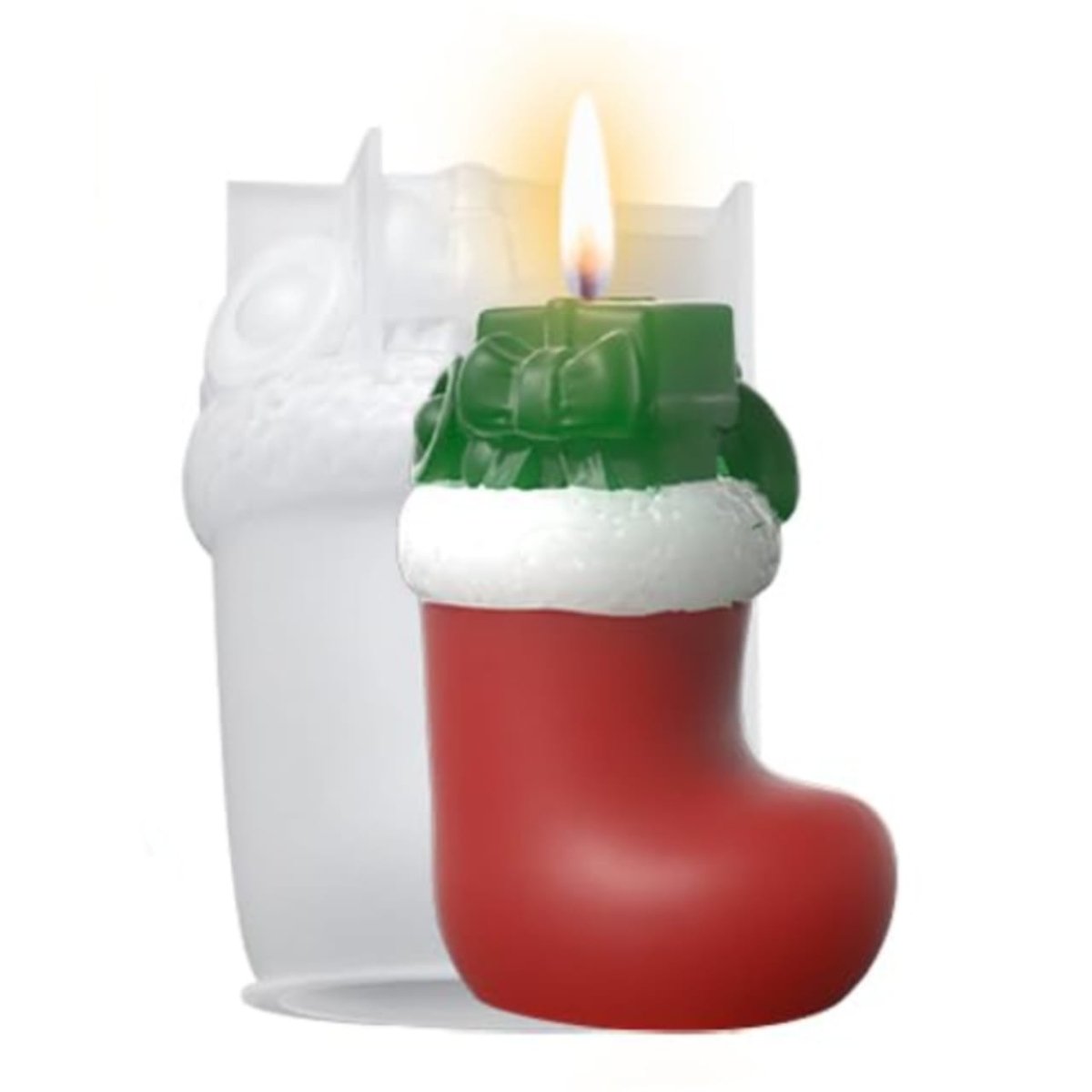 Lyba Moulds Stocking Christmas Candle Silicone Mould - Bakeware India