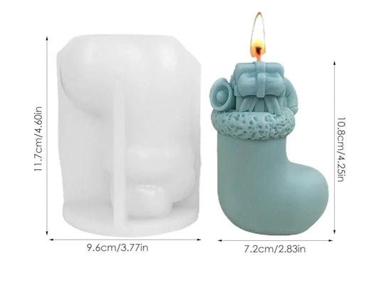 Lyba Moulds Stocking Christmas Candle Silicone Mould - Bakeware India