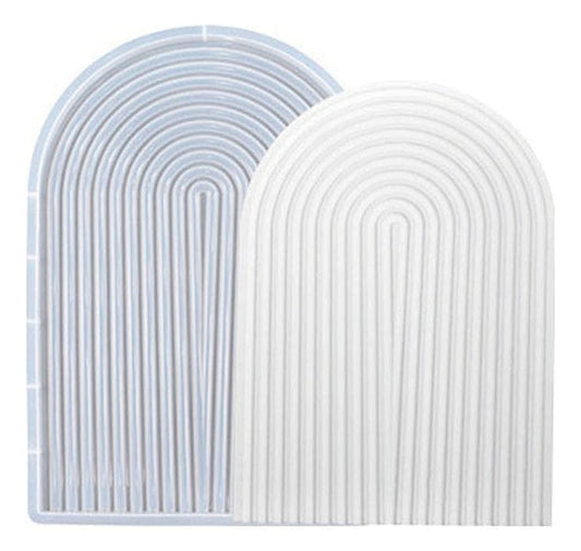 Lyba Moulds Striped Arch Door Tray Epoxy Resin Candle Silicone Mould - Bakeware India