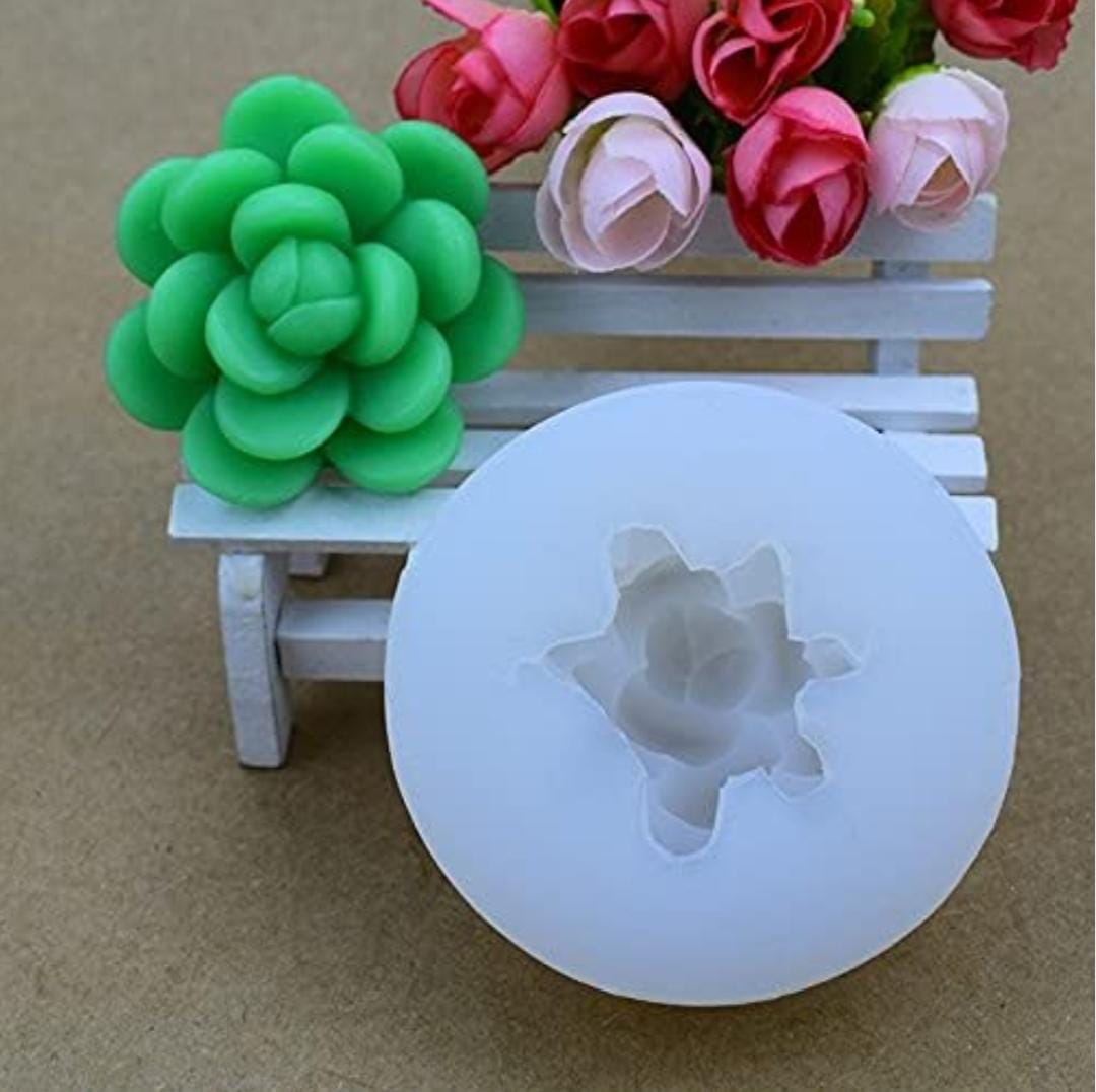 Lyba Moulds Succulent Flower Cactus Plant Candle Cake Silicone Mould - Bakeware India