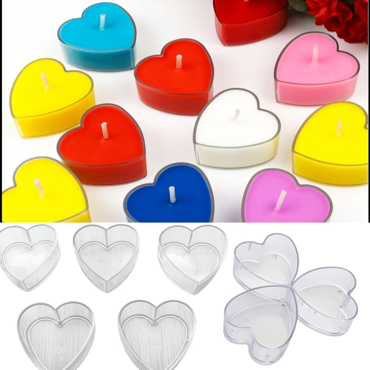 Lyba moulds Tea Light Candle Cup Holders Heat - Resistant Plastic Containers - 20pcs (Select design) - Bakeware India