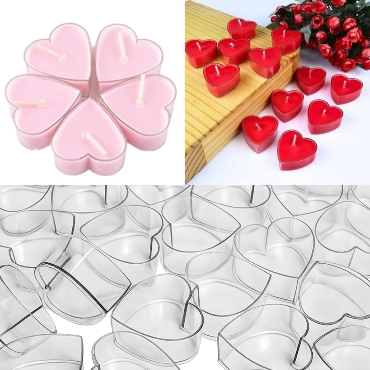 Lyba moulds Tea Light Candle Cup Holders Heat - Resistant Plastic Containers - 20pcs (Select design) - Bakeware India