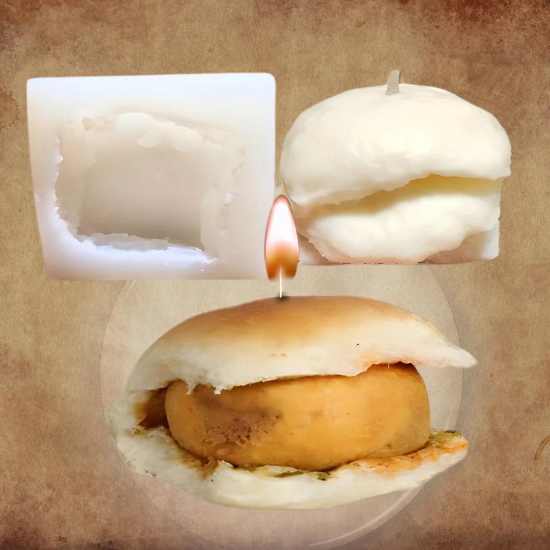 Lyba Moulds Vada Pav Candle Silicone Fondant Mould - Bakeware India