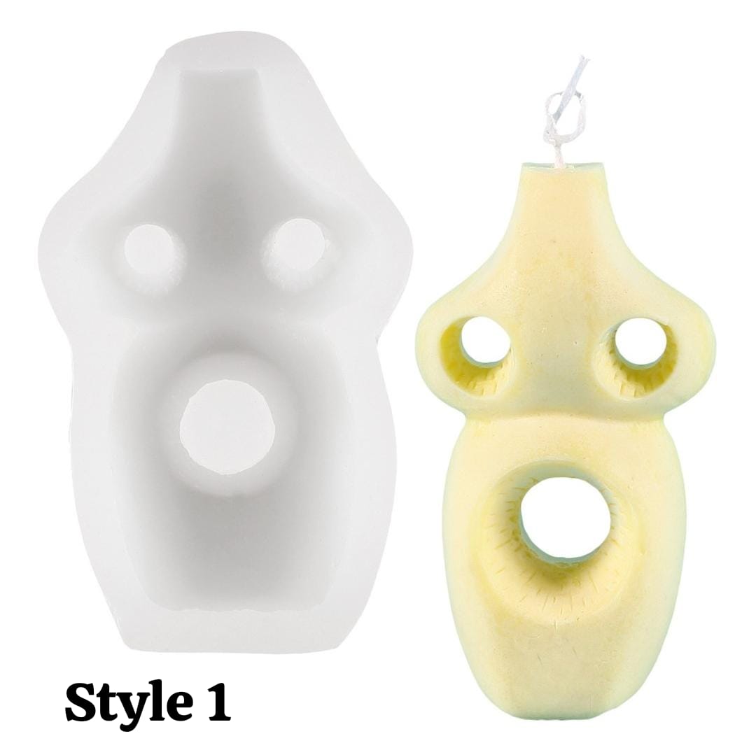 Lyba moulds Vase Abstract Design Candle Resin Concrete Silicone Mould - Bakeware India