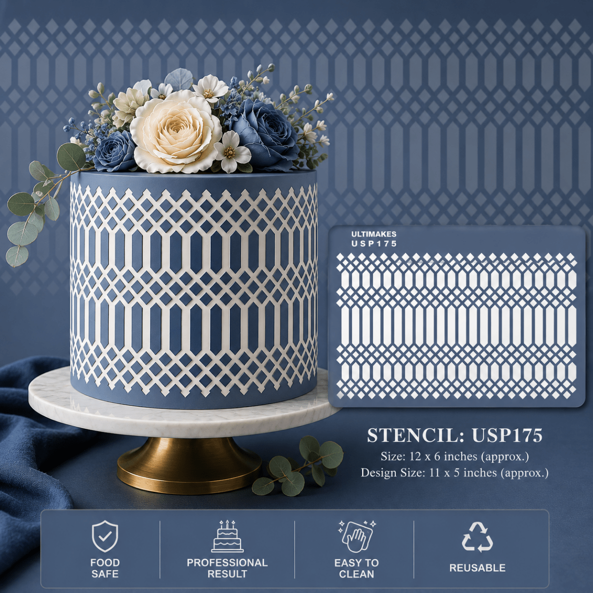 Modern Disc Cake Stencil, Ultimakes - Bakeware India