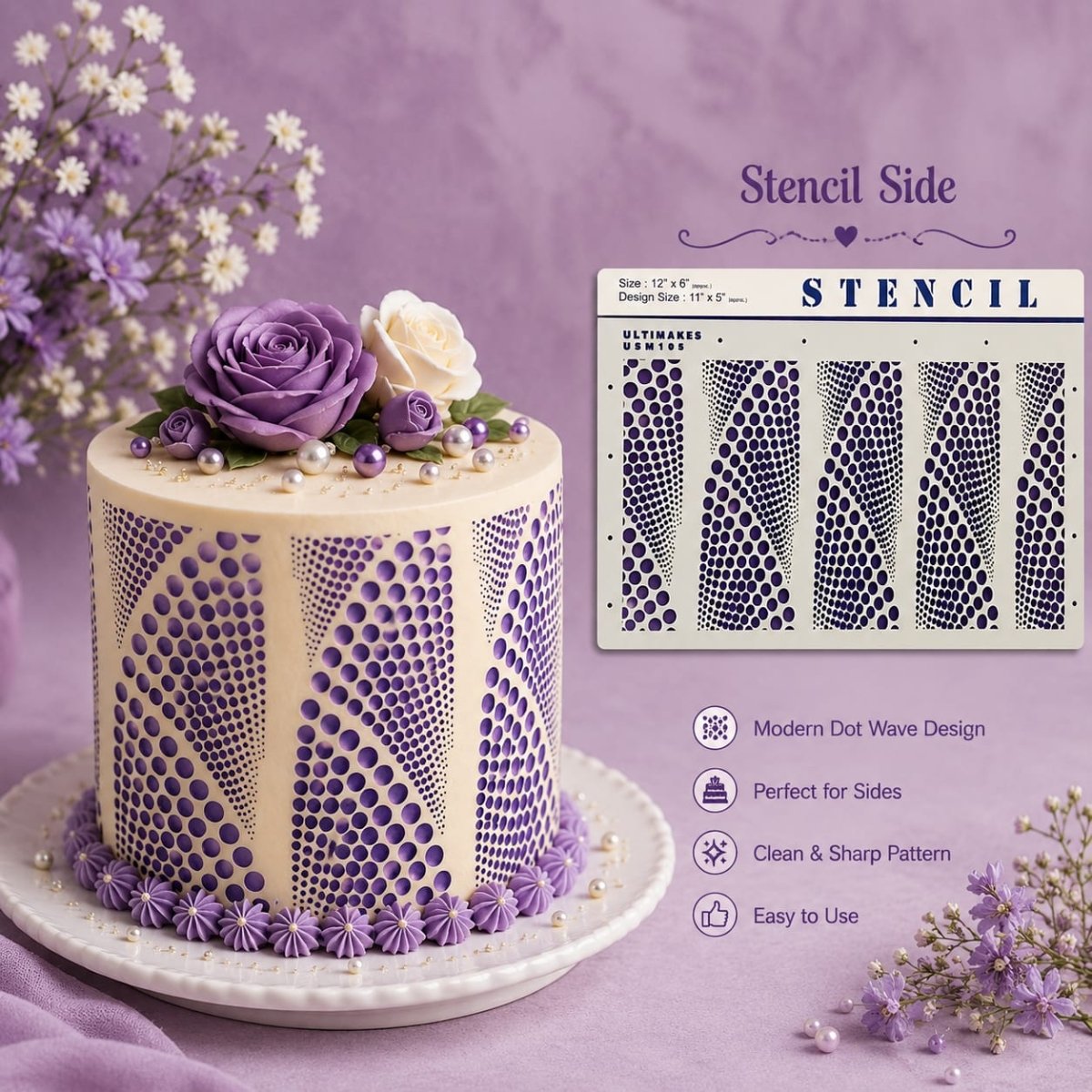 Synchronized Cake Stencil, Ultimakes - Bakeware India