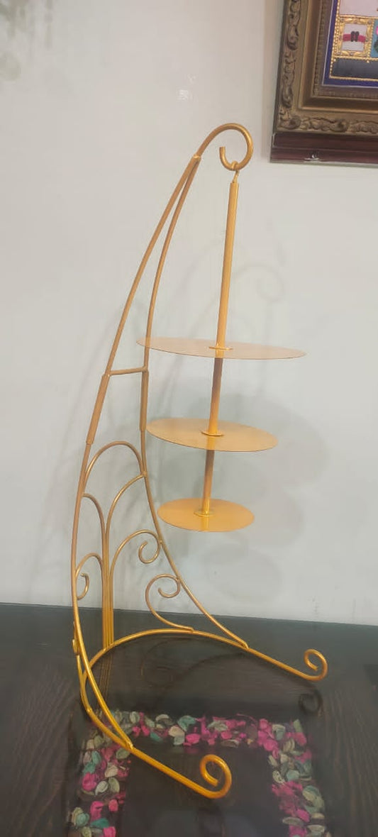 3 Tier Chandelier Wedding Cake Stand,42 inch height - Bakewareindia