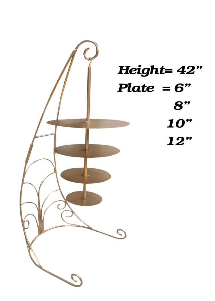 3 Tier Chandelier Wedding Cake Stand,42 inch height - Bakewareindia