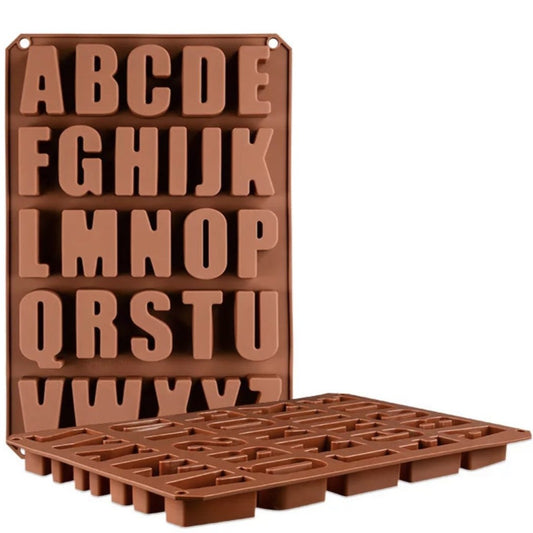 3D Alphabet Large silicon mould - Bakewareindia