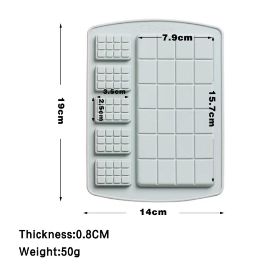 3D Double Bar Silicon Moulds - Bakeware India